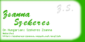 zsanna szekeres business card